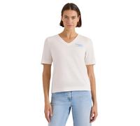 Cecil Camiseta para Mujer 3230899 con Cuello en V y Detalle de Palabra (1 Unidad), Vanilla White., XS