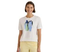 Cecil Camiseta para Mujer 3232176 con Cuello Redondo y Estampado Frontal (1 Unidad), Vanilla White., XS