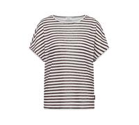 Cecil Camiseta de Rayas con Aspecto de Lino Rich Burgundy L