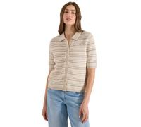 Cecil Cárdigan de Manga Corta con Cuello de Polo Grain Beige S