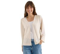 Cecil Chaqueta Abierta en Color Liso con Manga 3/4, Color Beige Perla S