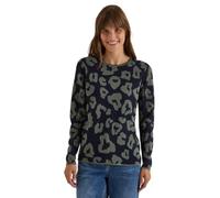 Cecil Jersey de Cuello Redondo con Estampado de Leo Urban Dark Blue XL