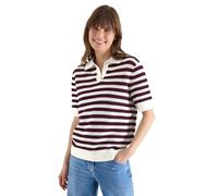 Cecil Polo de Malla a Rayas Sweet Grape Rojo M