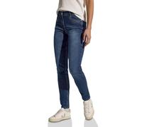 Cecil Style Toronto 1-knopf 59 Vaqueros Ajustados, Mid Blue Wash, 28W / 32L Mujeres
