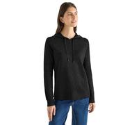 Cecil Sudadera con Capucha Jacquard con Purpurina, Negro, M