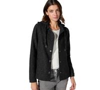 Cecil Sudadera con capucha para mujer de lana falsa, Negro, S