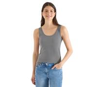 Cecil Top básico en Color Liso Grafito Gris Claro XS