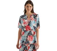 Cecil Vestido Midi con Cuello Desgastado y Estampado Light Alabastro White XS