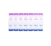 Cecilie 1pcs caja de la píldora semanal AM/PM 7 días de almacenamiento caso Medicina plástico portable píldora organizador Pastillero con 14 compartimentos Cecilie (Color : Brown)