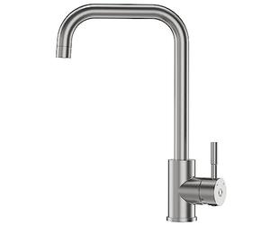 CECIPA Grifo Cocina con Caño Alto,Grifos Cocina Fregadero Giratorio 360°,Torneira Cozinha Agua Caliente y Fría de Acero Inoxidable 304,Resistente a la Corrosión Torneira monomando cozinha, Cepillado