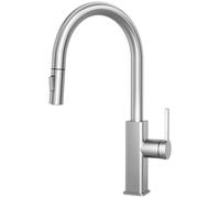 CECIPA Grifo Cocina Extraíble Acero Inoxidable, Grifos Cocina Fregadero con Doble Chorro, Grifo de Cocina Extensible 360° Giratorio, Grifería Cocina Moderna