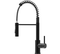 CECIPA Grifo Cocina Extraible, Grifo De Cocina Extensible Con Dos Modos De Salida De Agua, Grifo Monomando Cocina Mezclador De Arco Alto, Grifo Mezclador Giratorio De 360°, Negro