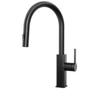 CECIPA Grifo Cocina Extraíble Negro, Grifos Cocina Fregadero Extensible con 2 Chorros, Grifería Cocina Acero Inoxidable, Torneira Cozinha Preta, Grifo Lavadero 360°