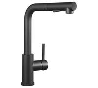 CECIPA Grifo Cocina Negro, Grifos Cocina Fregadero con Ducha de 2 Modos de Rociado, Grifo de Cocina Giratorio 360 ° con Burbujeador Desmontable, Caliente y Fria Agua