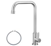 CECIPA Grifo de agua fría, grifo de agua fría con giratorio 360°, grifos de agua fría de acero inoxidable