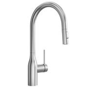 CECIPA - Grifo de cocina, caliente y frío de acero inoxidable, mezclador de cocina, ducha, 2 modos, pulverizador escamotable, cepillado