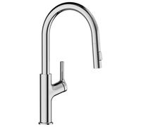 CECIPA Grifo de cocina extensible, aleación de zinc, grifo de cocina con ducha, dos tipos de chorro de agua, grifo mezclador de alta presión, giratorio 360°, cromo