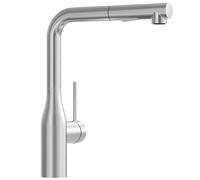 CECIPA Grifo de cocina extraíble, grifo de cocina de alta presión en acero inoxidable, giratorio 360°, robusto y sin fugas, instalación fácil, grifo mezclador con ducha extraíble para fregadero