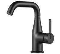 CECIPA Grifo lavabo función arranque frío para lavabos sobre encimera Negro