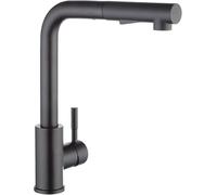 CECIPA X203B Negro Grifos Cocina Fregadero Extraible, 360 Giratorio Grifo con Ducha 2 Modos de Rociador, Acero lnoxidable SUS304