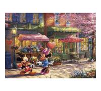 CECO - Thomas Kinkade - Disney - Mickey y Minnie Sweetheart Caf? - Rompecabezas de 1000 piezas