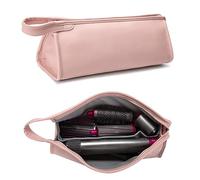 CECOMBINE Funda de viaje de piel sintética para secador de pelo Dyson Supersónico, portátil, impermeable, a prueba de polvo, organizador para Dyson Airwrap Styler, Pink, L