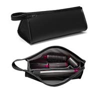 CECOMBINE Funda de viaje de piel sintética para secador de pelo Dyson Supersónico, portátil, impermeable, a prueba de polvo, organizador para Dyson Airwrap Styler, Black, L, moderno