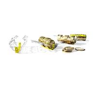 ceconcept l100tc12 - Lote de 4 paquetes de 100 Estuches de monedas para monedas 2 x 1,00/2 x 2,00 Euro