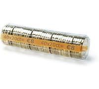 CECONCEPT Pack de 100 monederos 0,20€ transparentes de plástico