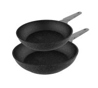 Cecotec 03161 - Set de Sartenes de 20 Cm y 24 Cm Polka Exclusive Bucket Set Wood & Rock