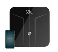 Cecotec Báscula de baño Surface Precision 9750 Smart Healthy. Función Bioimpedancia, Conectividad Bluetooth, 10 Parámetros, Superficie de vidrio templado