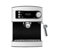 Cecotec Cafetera Express Café Espresso y Cappuccino Power Espresso. 20 Bares de Presión, Vaporizador Orientable, Brazo con Doble Salida, Calientatazas, Capacidad 1,5L, Incluye Cuchara Prensadora