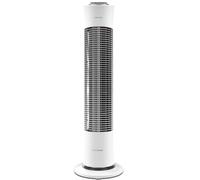 Cecotec Ventilador de Torre con Temporizador EnergySilence 6090 Skyline. 45 W, 30'' (76 cm) de Altura, Control Mecánico, Oscilante, Motor de Cobre, 3 Velocidades, Blanco