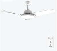 Cecotec 08620 - Ventilador de Techo Energysilence Aero 5200 Light White 43" 3 Aspas 6 Velocidades