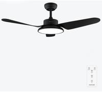 Cecotec Ventilador de Techo con Luz EnergySilence Aero 5200 Light Black. Motor DC de 30W, 3 Aspas con Diámetro 43", Luz LED de 22W, 3 Tonos, Temporizador, Modo Winter/Summer, 6 Velocidades