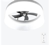 Cecotec Ventilador de Techo con Luz EnergySilence LampAero 650 White Design. Motor DC, 20W, luz LED, 5 Aspas de 17", Control remoto, 6 Velocidades, 3 Tonos de luz, Temporizador, Modo winter/summer