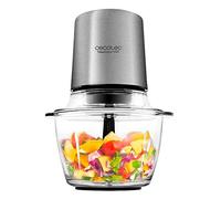 Cecotec 3043 Picadora Eléctrica TitanGlass 1000. Multifuncion (Pica, Tritura, Pulveriza, Trocea), Cuchillas Recubrimiento Titanio Desmontables, Capacidad 1l, Vidrio Resistente, 400 W