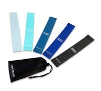 Cecotec 5 Set de Bandas Elásticas DrumFit_Resistance_Band_Set, 5 Niveles de Resistencia de 5 a 18 kg, Látex Resistente y Duradero, Bolsa de Transporte, Todo Tipo de Entrenamiento