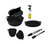 Cecotec Accesorios Freidora sin Aceite Cecofry Silicone Pack Accessories. Freidoras de Aire de 5-6,5 L, Incluye Molde, Separador de Comida, Guantes, Brocha, Pinzas y Botella Dispensadora de Aceite