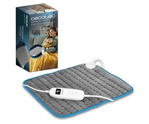 Cecotec Almohadilla Eléctrica 35x40cm HeatConfort 4000 ThermalPad. 100W, Almohada Eléctrica con Forma Rectangular, Ideal para Lumbar, Cuello, Hombros, 9 Niveles de Temperatura, Controlador LCD