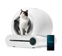 Cecotec Arenero Gatos Automático Pumba 8500 CleanKitty Smart. Triple Sistema de Desodorización, Control por WiFi y Pantalla, Silencioso y Seguro con Sensor de Infrarrojos, Cubo Interior 65L