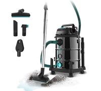 Cecotec Aspirador de Sólidos y Líquidos de Metal con Cable de 30L Conga Rockstar Wet & Dry Steel Pro Tool. 1600W, Mayor Durabilidad y Resistencia, Incluye Enchufe para Herramientas, Kit de Accesorios