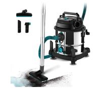 Cecotec Aspirador de Sólidos y Líquidos de 20 L Conga Rockstar Wet & Dry Steel MAX. 1400W, 22 kPa, Sistema de Drenado, Aspirador y Soplador, Estructura Metálica, Ruedas, Radio de Acción 5m