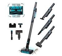 Cecotec Aspirador Vertical sin Cable Ultraligero Scoba 2100 Twice MAX. 210 W y 20 kPa, Motor Digital Brusless, Autonomía 45 mins, Cabezal Motorizado Omnidireccional con Doble Cepillo, 3 Accesorios