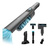 Cecotec Aspiradora de Mano sin Cable Conga Rockstar Micro+ Clean&Car X-Treme. 210W, Motor Digital Brushless, 20kPa, Autonomía 40mins, Cargador Coche 12V, 2 Modos, Accesorios y Soporte de Pared