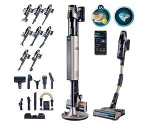 Cecotec Aspiradora Escoba Sin Cable Conga Rockstar 11500 Odyssey Station Connected IA, Máx 300 AW, 800 W, Inteligencia Artificial, App, Hasta 110min autonomía, Base autovaciado, Tubo Flexible, Kit Acc