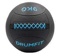 Cecotec Balón Medidicinal - Wall Ball - Drumfit WALLPRO-KV 9kg. Relleno de Arena y Kevlar, Agarre Mejorado, Resistente al Agua y Sudor, Costuras Reforzadas, Ideal para Fuerza y Cross Training