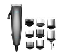 Cecotec Cortapelos Bamba PrecisionCare Power Blade Titanium, Cuchillas de Acero Inoxidable con Recubrimiento de Titanio, Palanca de ajuste regulable, Con cable, Color Gris, 9 Peines