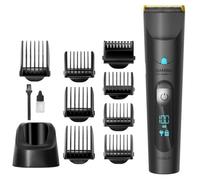 Cecotec Cortapelos Bamba PrecisionCare Wet&Dry. Batería de Litio, Autonomía 120 mins, Cuchillas de Acero Inox con Recubrimiento de Titanio, IPX6, Modo con Cable, Incluye 8 Peines