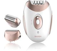 Cecotec Depiladora de Arranque Inalámbrica Bamba SkinCare Depil-action. Batería de Litio, Autonomía 40 mins, Waterproof, Cabezales Intercambiables, 2 Ajustes de Velocidad, Modo con Cable